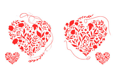 Valentine 2026 Whimsical Floral Heart Pattern Minimalist Botanical Romantic Galentine Friendship Hand Painted Organic Brush Strokes Black White Vector Design