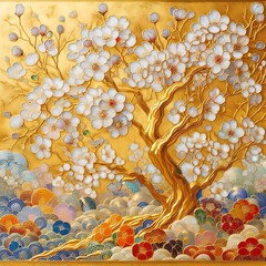 abstract background with flowers