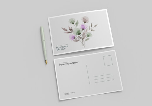 Minimal Post Card Mockup Template