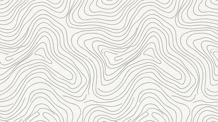 A topographic map illustration with contour lines on a white background