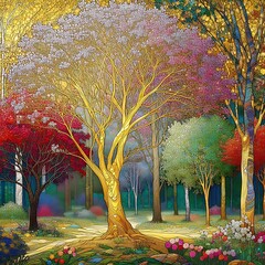 abstract background with flowers