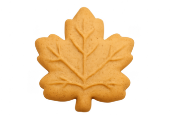 Maple leaf cookie biscuit representing autumn season