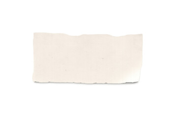 Obraz premium Torn sheet of white paper with rough, uneven edges, providing a blank rectangular texture. Transparent background