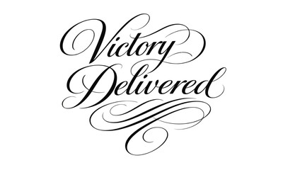 Victory Delivered Achievement Quote Typography Design &ndash; Success and Motivation Vector