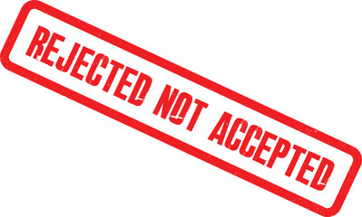 A red rejected stamp on a white background