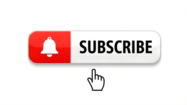 Subscribe button with bell icon and cursor
