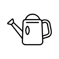 Watering can drawing in minimalist style with simple lines  