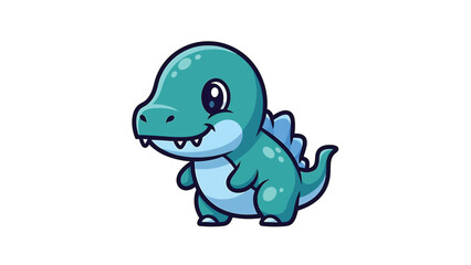Fototapeta premium Adorable Cartoon Dinosaur Character Illustration with Playful Design 1.