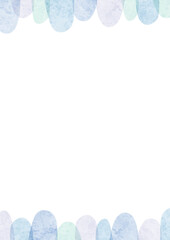 水彩の冬の雪の森の背景フレーム