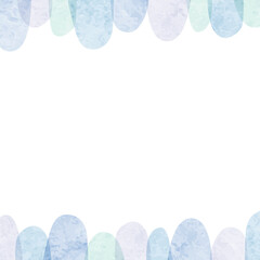 水彩の冬の雪の森の背景フレーム