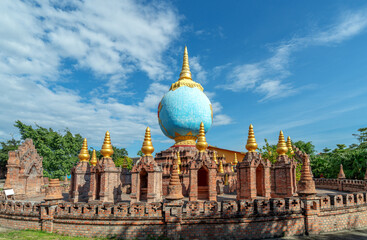 Dai-style architecture in Ruili, Yunnan Province, China.