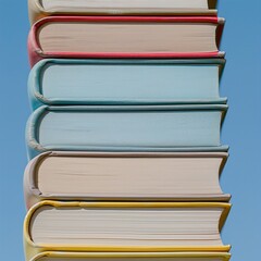 Stack of Colorful Hardcover Books