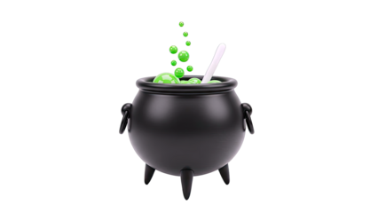 Halloween Witch Cauldron with Bubbling Potion