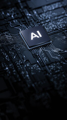 Artificial Intelligence AI Processor on Circuit Board