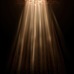 Dramatic Sunbeam Light Rays Through Dark Water