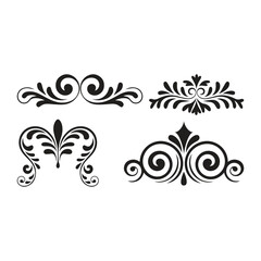 vintage floral ornament dividers, ai generated