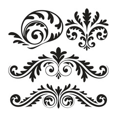 Decorative elements vector, ai generated	
