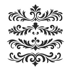 Decorative elements vector, ai generated	