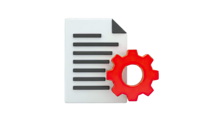 Document and Gear Icon
