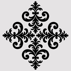 symmetrical damask or baroque ornament