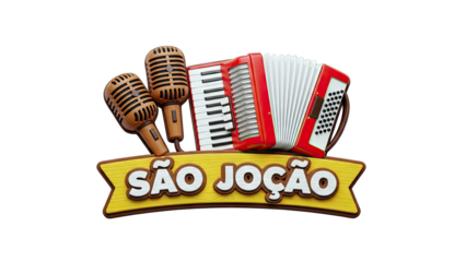 S?o Jo?o celebration with accordion and microphones