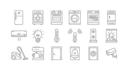 Smart home automation icons