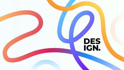 Abstract Background With Gradient Lines. Spiral Ribbons Waves Organic Shapes Rainbow Colorful Design Vector. Ideal for Social Media Posts, Website Banners, Presentations, Branding and Digital Marketin