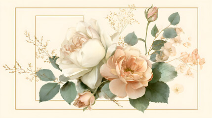 vintage background with rose