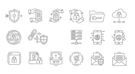 Fototapeta premium Illustrations of various security concepts