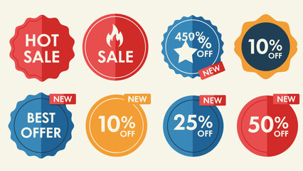Fototapeta premium Sale Badges Collection: Hot Deals and Discounts