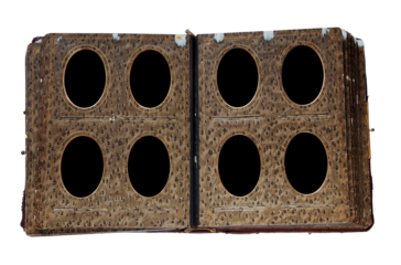 Vintage Photo Album with Empty Frames