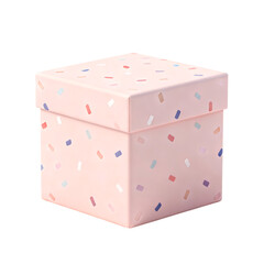 Obraz premium Modern 3D Gift Box Render Isolated on transparent Background, Stylized Present and Reward Box Template for Celebration, Bonus, Packaging Design and Product Mockup 