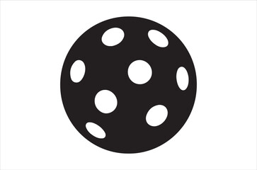 Obraz premium A simple black and white illustration of an egg with multiple circular holes