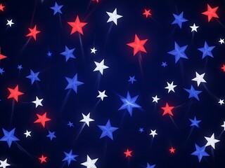 red white and blue starbursts pattern background
