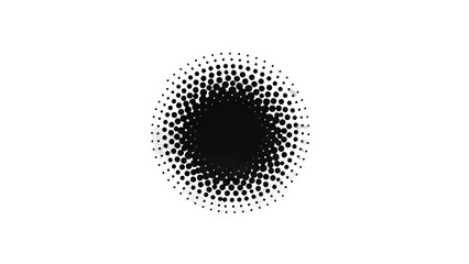 Halftone Circle with Black Center