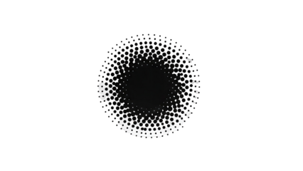 Halftone Circle with Black Center