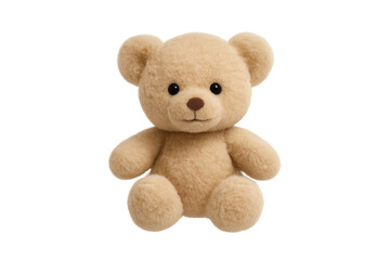 Fototapeta premium Teddy bear plush toy sitting, childhood comfort concept