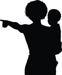 Afro Black Woman Silhouette Vector Celebrating Beauty, Strength, and Culture