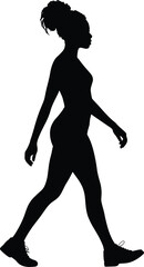 Afro Black Woman Silhouette Vector Celebrating Beauty, Strength, and Culture