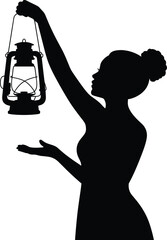 Afro Black Woman Silhouette Vector Celebrating Beauty, Strength, and Culture