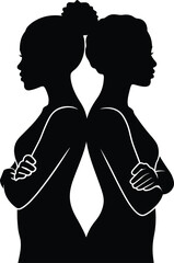 Afro Black Woman Silhouette Vector Celebrating Beauty, Strength, and Culture