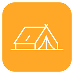 Campsite icon vector image. Can be used for Trekking.