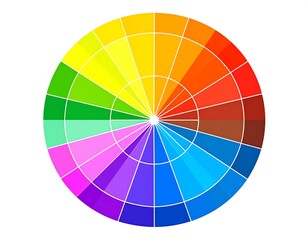 Obraz premium A vibrant circular spectrum showcasing color theory