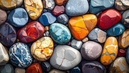 Polished Stone Collection: Colorful Geology Background