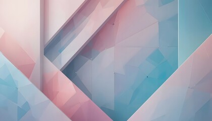 Abstract geometric background with pastel pink and blue color scheme