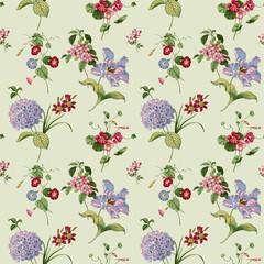 seamless background with flowers