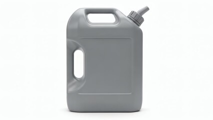 Gray Gas Canister Isolated Portable Fuel Storage for Emergency on White.