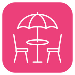 Outdoor Seating icon vector image. Can be used for Coworking Space.