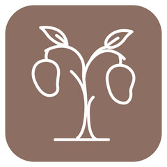 Mango Tree icon vector image. Can be used for Agriculture.