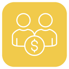 Co-Borrower icon vector image. Can be used for Credit And Loan.